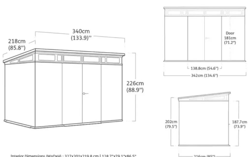 Large Sheds>Keter Signature 11x7 Storage Shed - Pine Brown