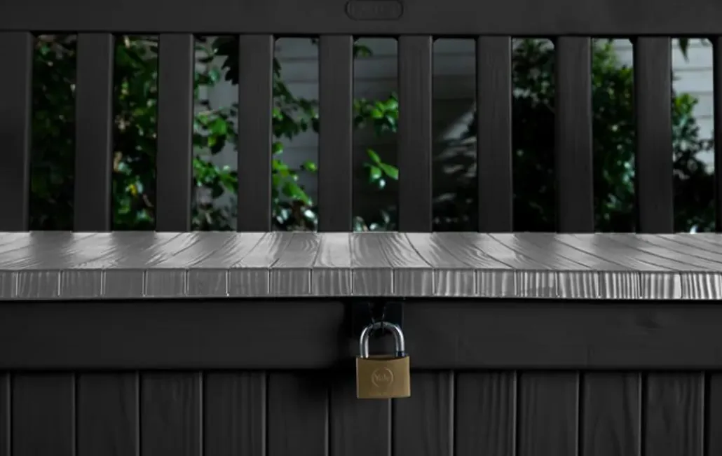 Outdoor Benches|Outdoor Storage Benches>Keter Solana 70 Gallon Outdoor Storage Bench - Grey