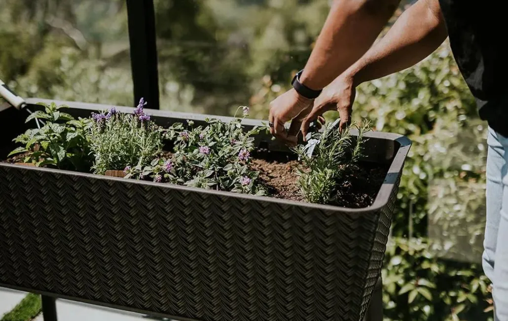 Garden Beds>Keter Splendor 31.7 Gallon Elevated Garden Bed - Brown