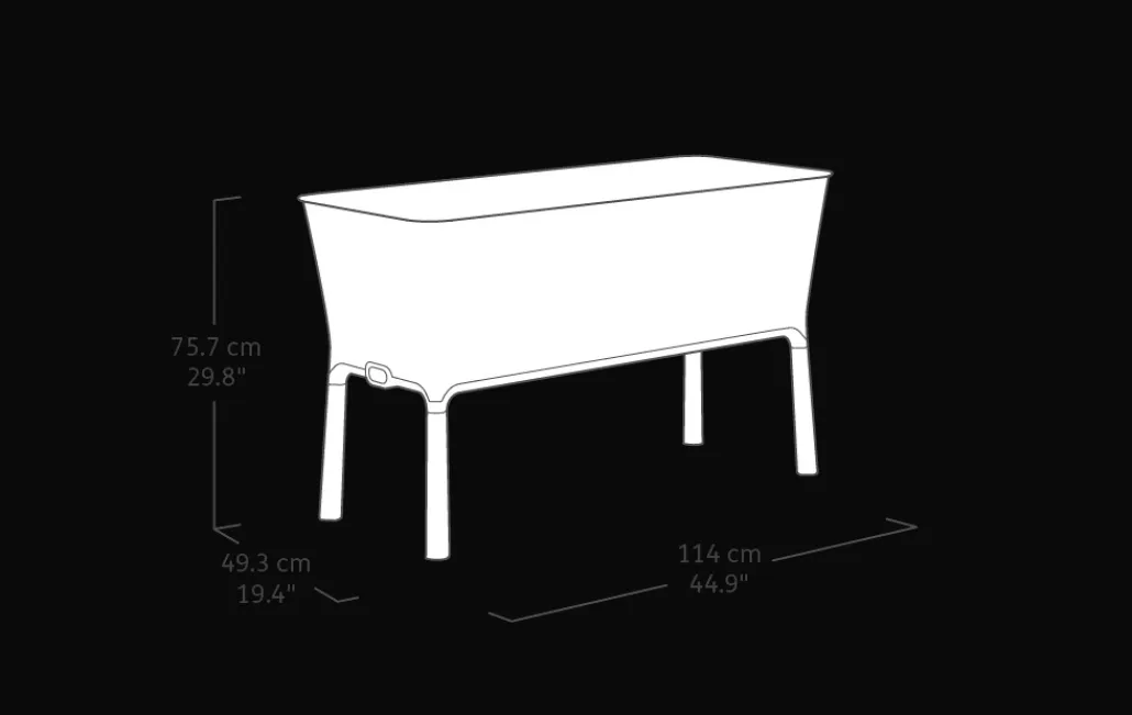 Garden Beds>Keter Splendor 31.7 Gallon Elevated Garden Bed - Graphite