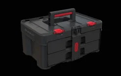 Tool Storage>Keter Stack & Roll 2 Drawer Tool Box - Black