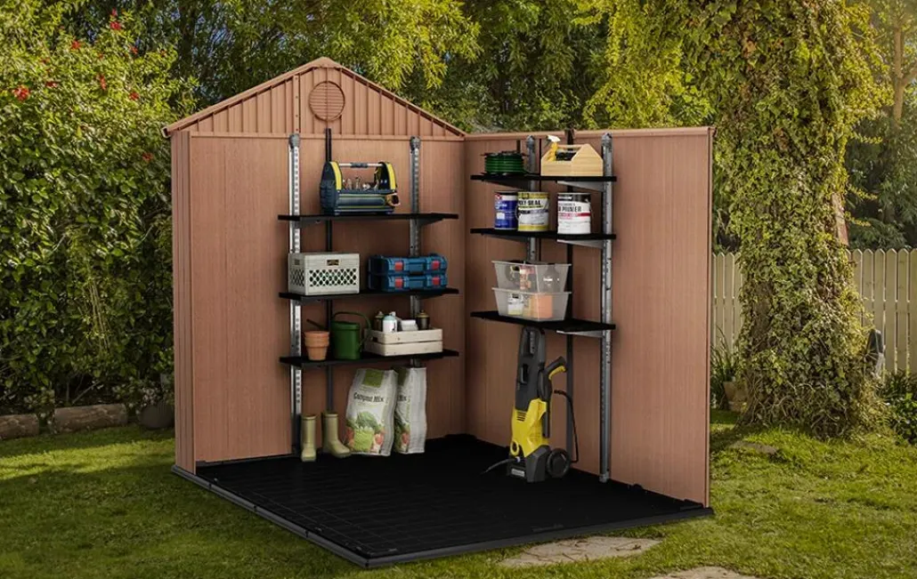 Shed Shelving & Accessories>Keter Storage Shed Shelf Kit 40 Inch - Black