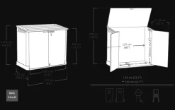 Trash Can Storage Sheds|Horizontal Sheds><noscript><img width=
