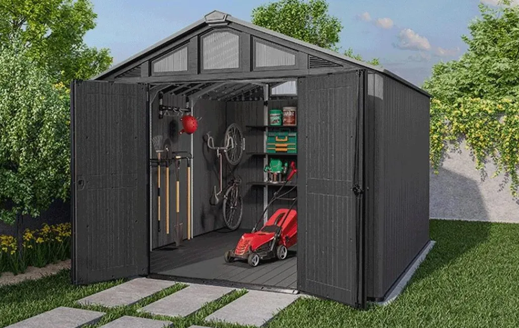 Large Sheds>Keter Stronghold 10x11.5 Storage Shed - Graphite