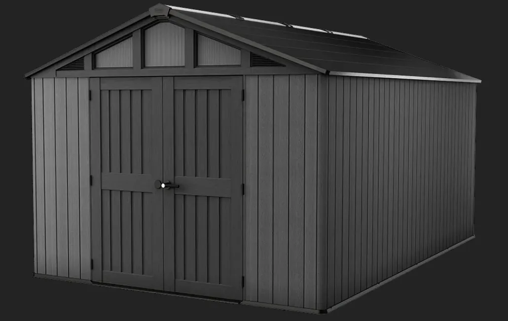 Large Sheds>Keter Stronghold 10x15 Storage Shed - Graphite