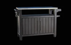 Outdoor Kitchen Units>Keter Unity XL Outdoor Kitchen Cart with Storage - Brown