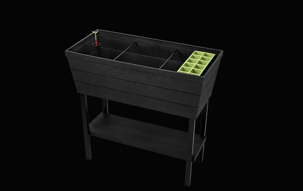 Garden Beds>Keter Urban Bloomer 12.7 Gallon Elevated Garden Bed - Graphite