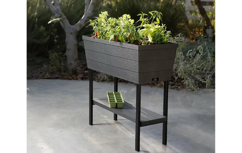 Garden Beds>Keter Urban Bloomer 12.7 Gallon Elevated Garden Bed - Graphite